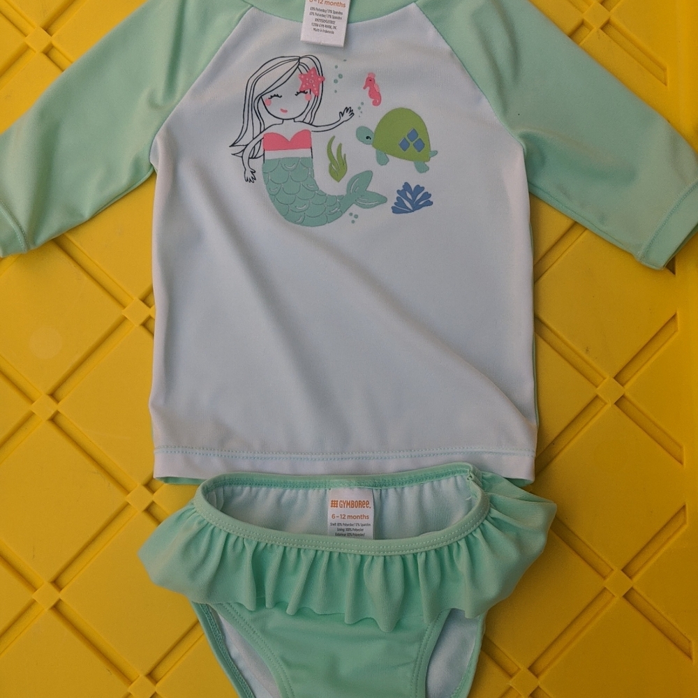 6-12 month mermaid rashguard NWOT